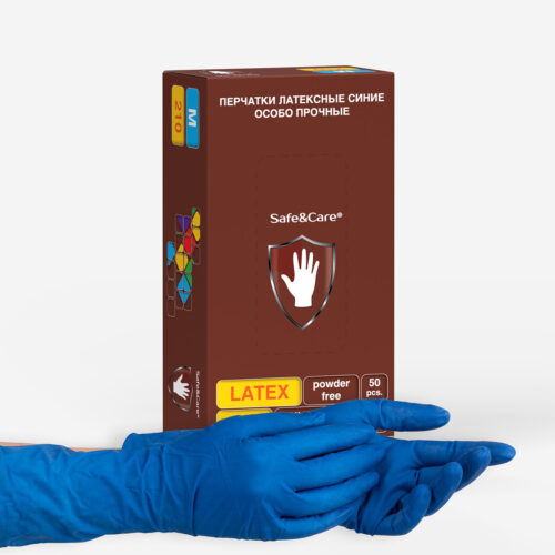 Перчатки «Safe&Care»® латексные High Risk двукратного хлорирования  DL 210 без РУ