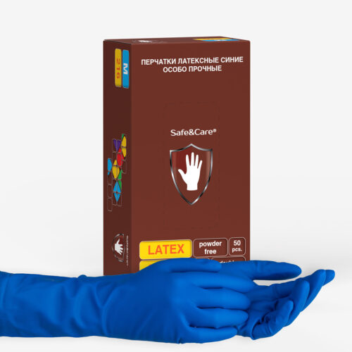 Перчатки «Safe&Care»® латексные High Risk двукратного хлорирования  DL 216 без РУ